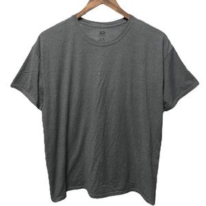 blank plain short sleeve crewneck dark gray casual T-shirt spring summer work